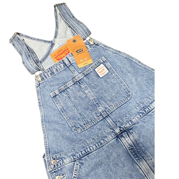 Levi’s Workwear Men’s Blue Jean Carpenter Overalls XL Utility Red Tab Coveralls - Picture 1 of 16